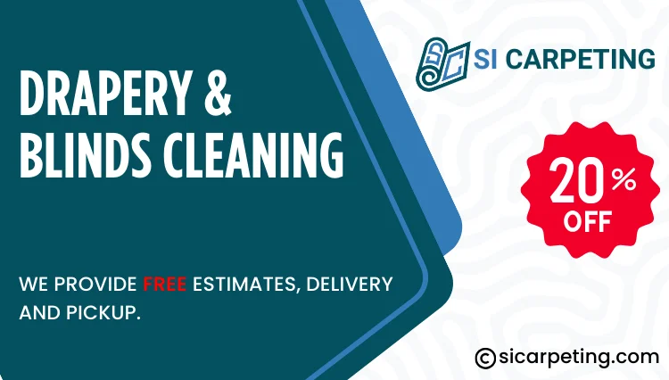 50 PERCENT OFF THE PURCHASE OF ANY NEW WINDOW TREATMENTS